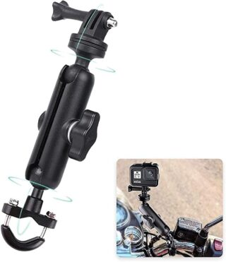 Action Camera Aluminium Alloy Holder Compatible with Gopro/Insta 360 Bike Mount