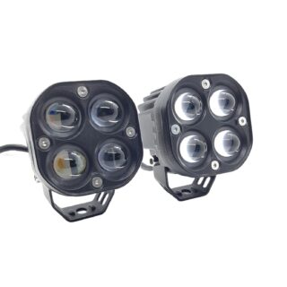 HJG Premium 4-LED Fog Light 6000 Lumens, White and Yellow