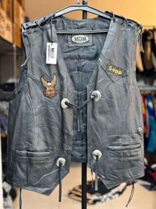 LEATHER VEST With PATCHES RJ-SIZE-XL-44-45