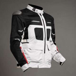 CROSSROADER ROYAL ENFIELD RIDING JACKET - LIGHT GREY