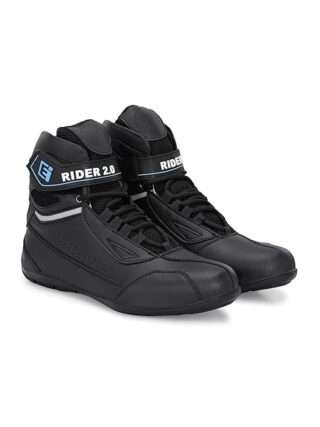Eego Italy Rider-2 Black Water Resistant Motorcycle Riding Boot