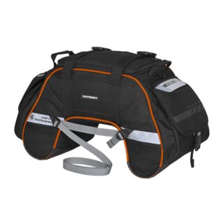 ViaTerra 48L Claw Mini Universal Motorcycle Tail Bag With Extra Rain Cover Orange
