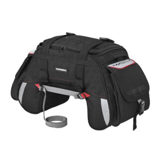 ViaTerra 48L Claw Mini Universal Motorcycle Tail Bag With Extra Rain Cover Black