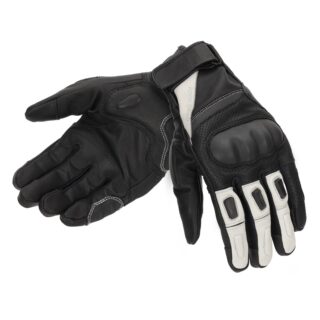 ARIZONA LEATHER GLOVES ROYAL ENFIELD - BLACK-WHITE