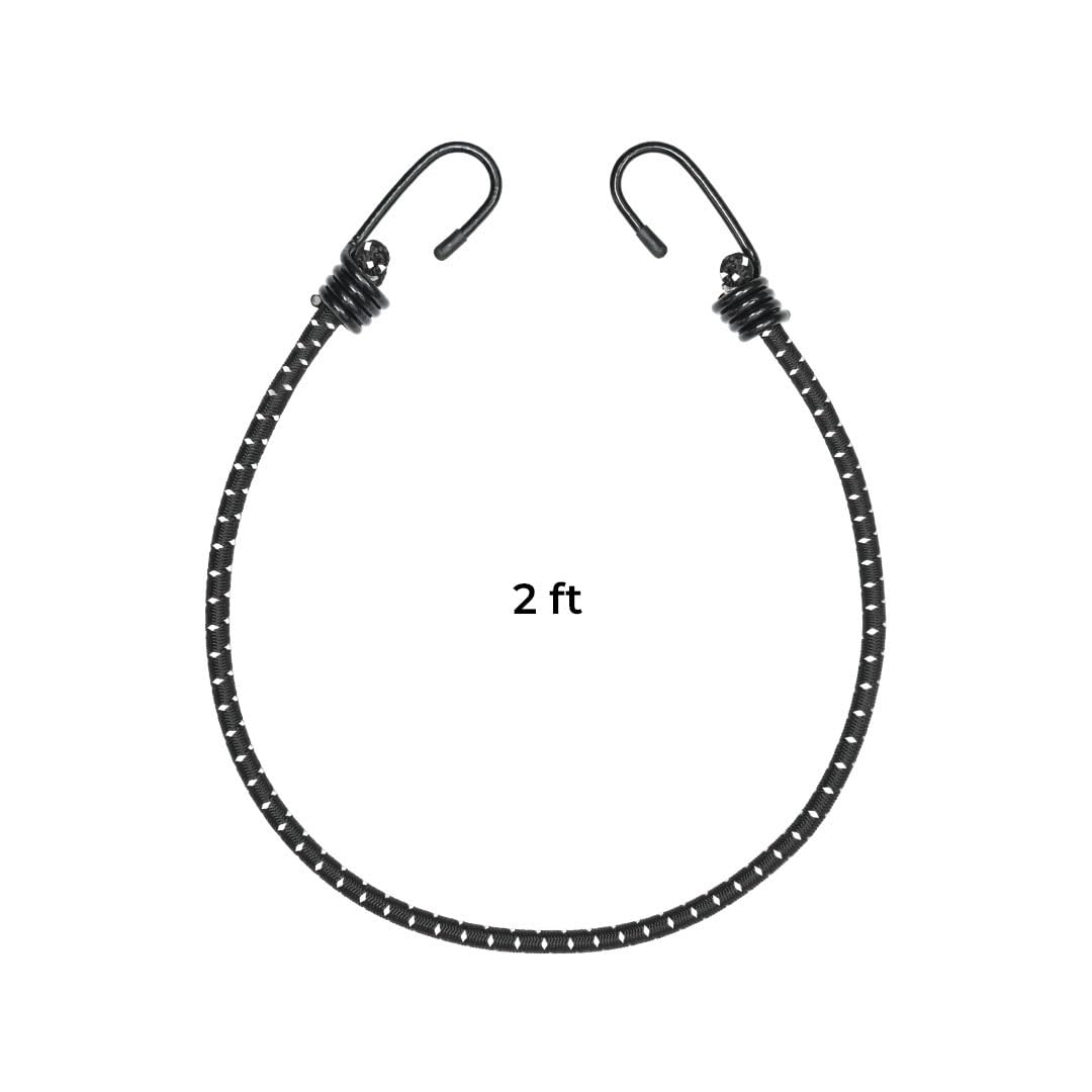 ViaTerra Reflective Bungee Cord for Bike Luggage with Hooks - Durable Bike Rope and Luggage Tie Down, Perfect Bungee Cord and Luggage Rope for Bikers - Image 2