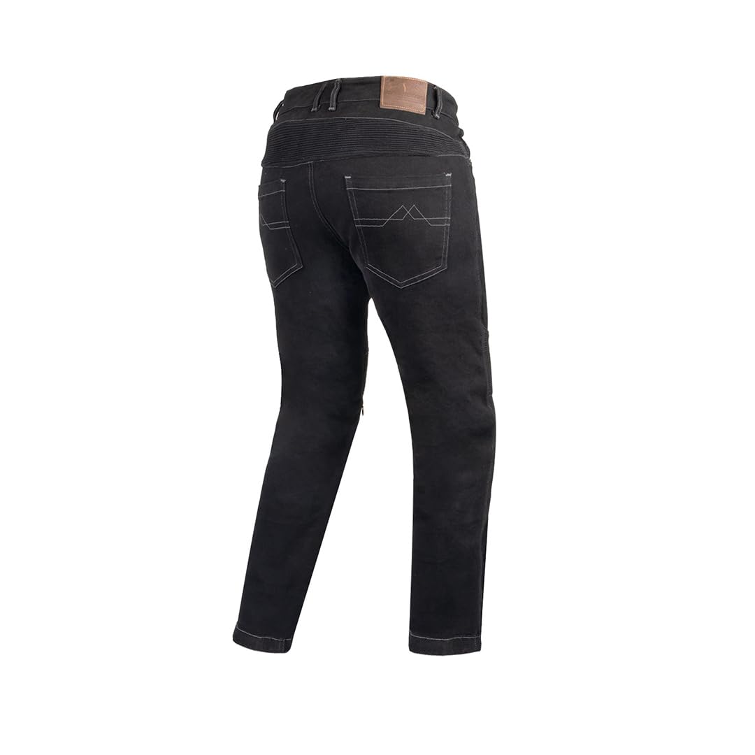 Cramster Velocity Motorcycle Jeans | Impact Protection | Abrasion Resistance | Classic 5-Pocket Design - Black, Medium - Image 2
