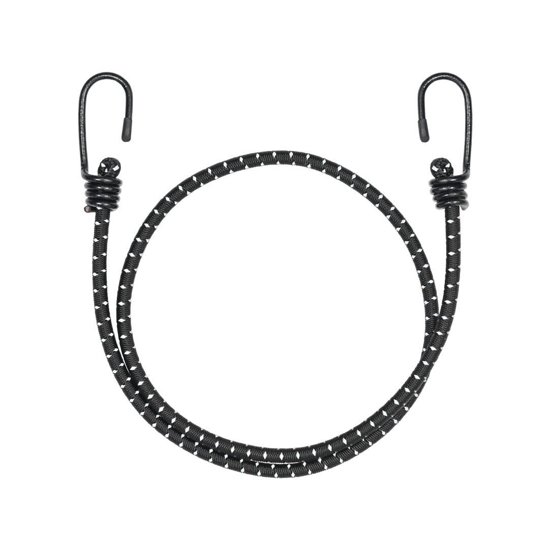 ViaTerra Reflective Bungee Cord for Bike Luggage with Hooks - Durable Bike Rope and Luggage Tie Down, Perfect Bungee Cord and Luggage Rope for Bikers