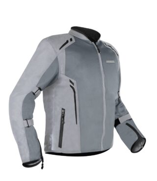 Rynox Cypher GT Jacket - Mesh Motorcycle Riding Jacket | Impact Protection | Abrasion Resistance - Light Grey, Large
