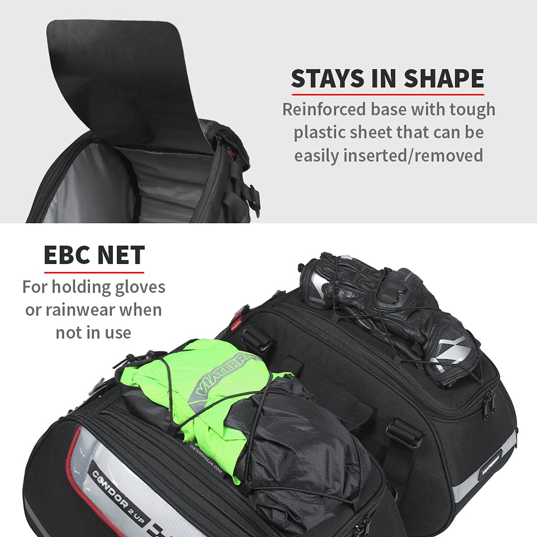 ViaTerra Condor 2UP Waterproof Saddlebag (64 LTR) |Compatible with All Bikes with Saddle Stay for Motorcycle - Image 5