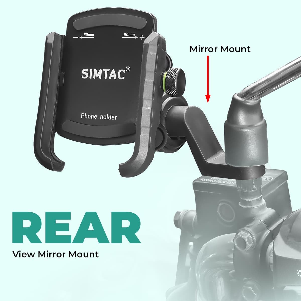 SIMTAC Super Grip Mobile Holder with Vibration Damper for Bikes/Scooters/Bicycle - Image 6