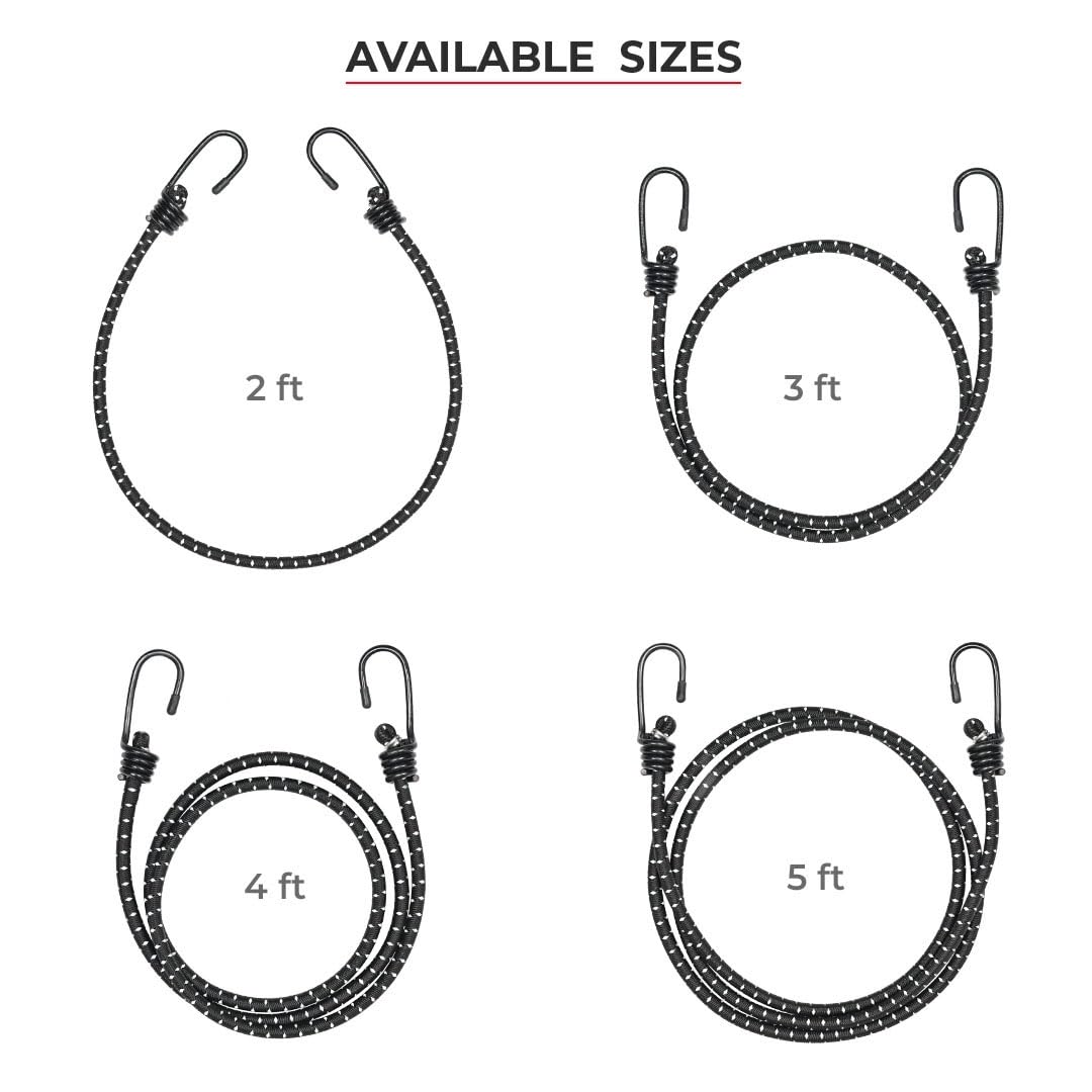 ViaTerra Reflective Bungee Cord for Bike Luggage with Hooks - Durable Bike Rope and Luggage Tie Down, Perfect Bungee Cord and Luggage Rope for Bikers - Image 4