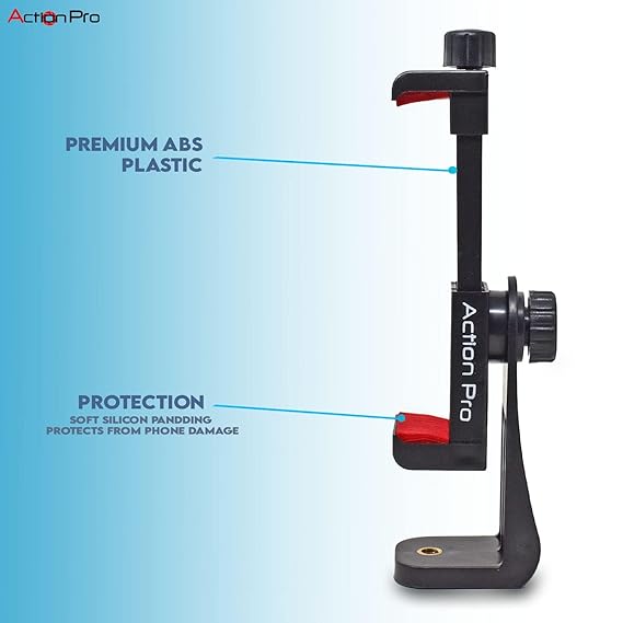 Action Pro Made in India (6-Month Warranty) Universal 360 Tripod Adapter | Phone Tripod Mount | Cell Phone Holder Mount Adapter Compatible with Xiaomi, Samsung, Vivo Realme, Oppo Apple, Micromax - Image 3