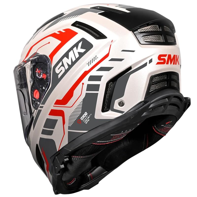 SMK Agnar TEKTRON Full Face Dual Visor Helmet, ISI, DOT & ECE 22.06 Certified, Pinlock 30 Insert - Image 2