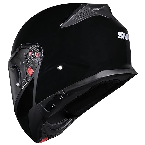 SMK Gullwing Solid Flip-up Full Face Helmet ISI, ECE22.06 and DOT Certified with Pinlock and Dual Visor - Image 2