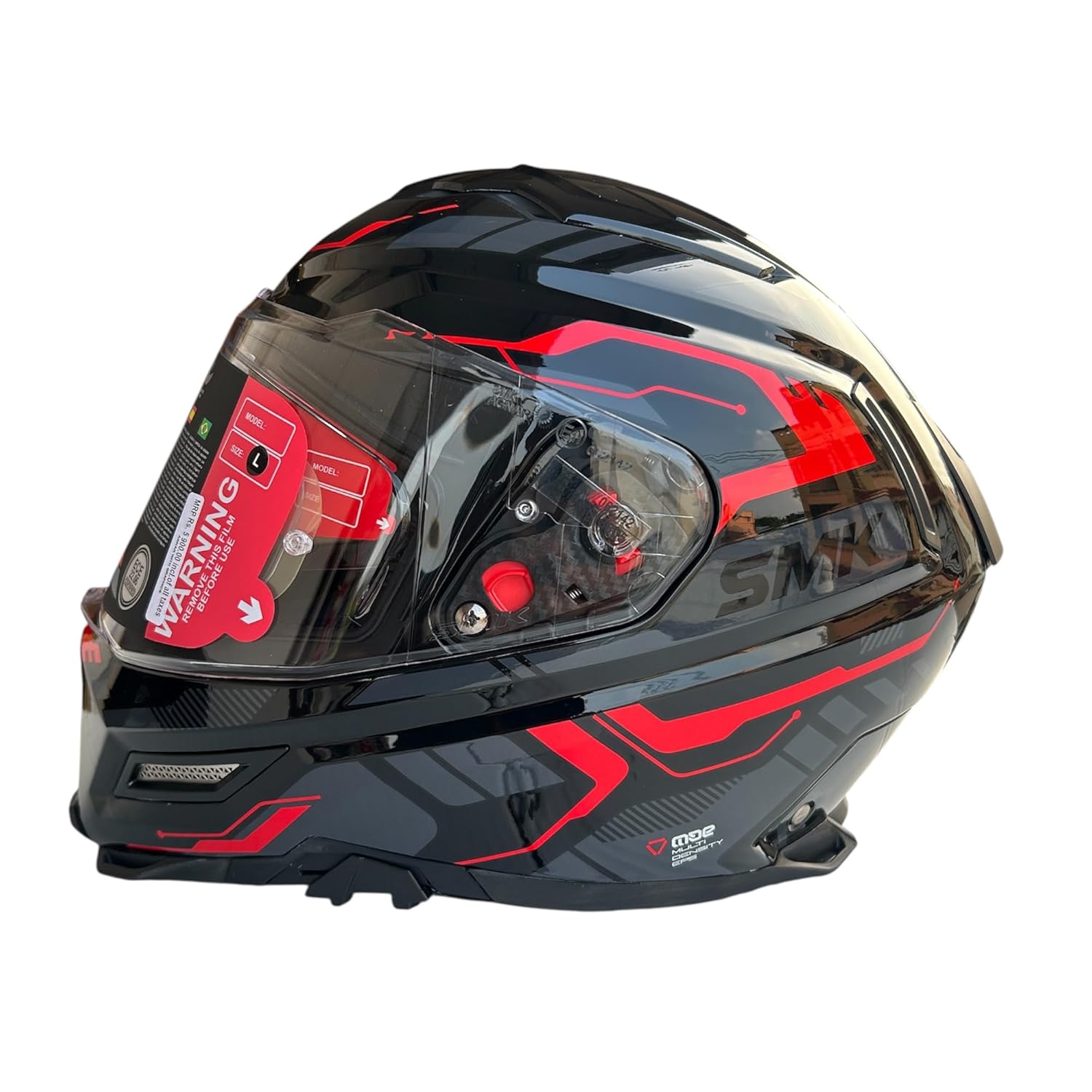 SMK Agnar TEKTRON Full Face Dual Visor Helmet, ISI, DOT & ECE 22.06 Certified, Pinlock 30 Insert - Image 2