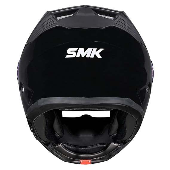 SMK Gullwing Solid Flip-up Full Face Helmet ISI, ECE22.06 and DOT Certified with Pinlock and Dual Visor - Image 5