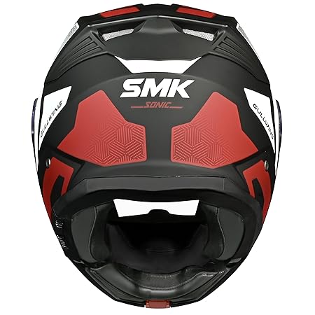 SMK Gullwing Sonic Flip-up Full Face Helmet ISI, ECE22.06 and DOT Certified with Pinlock and Dual Visor - Image 3