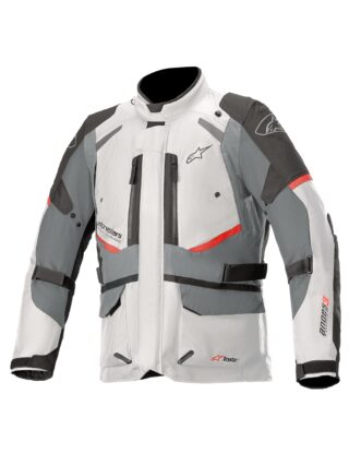 Alpinestars Andes V3 Drystar Jacket – Waterproof Touring Motorcycle Jacket, Dark Gray/Black/Bright Red, Small