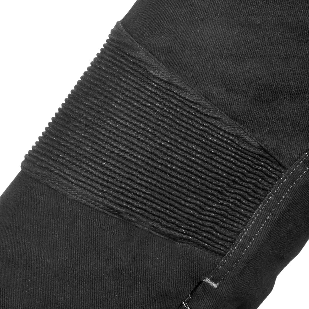 Cramster Velocity Motorcycle Jeans | Impact Protection | Abrasion Resistance | Classic 5-Pocket Design - Black, Medium - Image 3