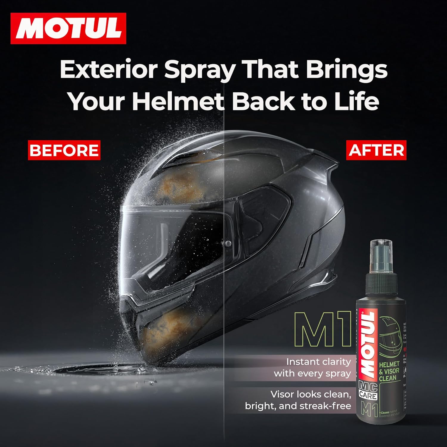 Motul Helmet Care Kit – Helmet Visor & Interior Cleaner Spray Anti-Bacterial - Image 6