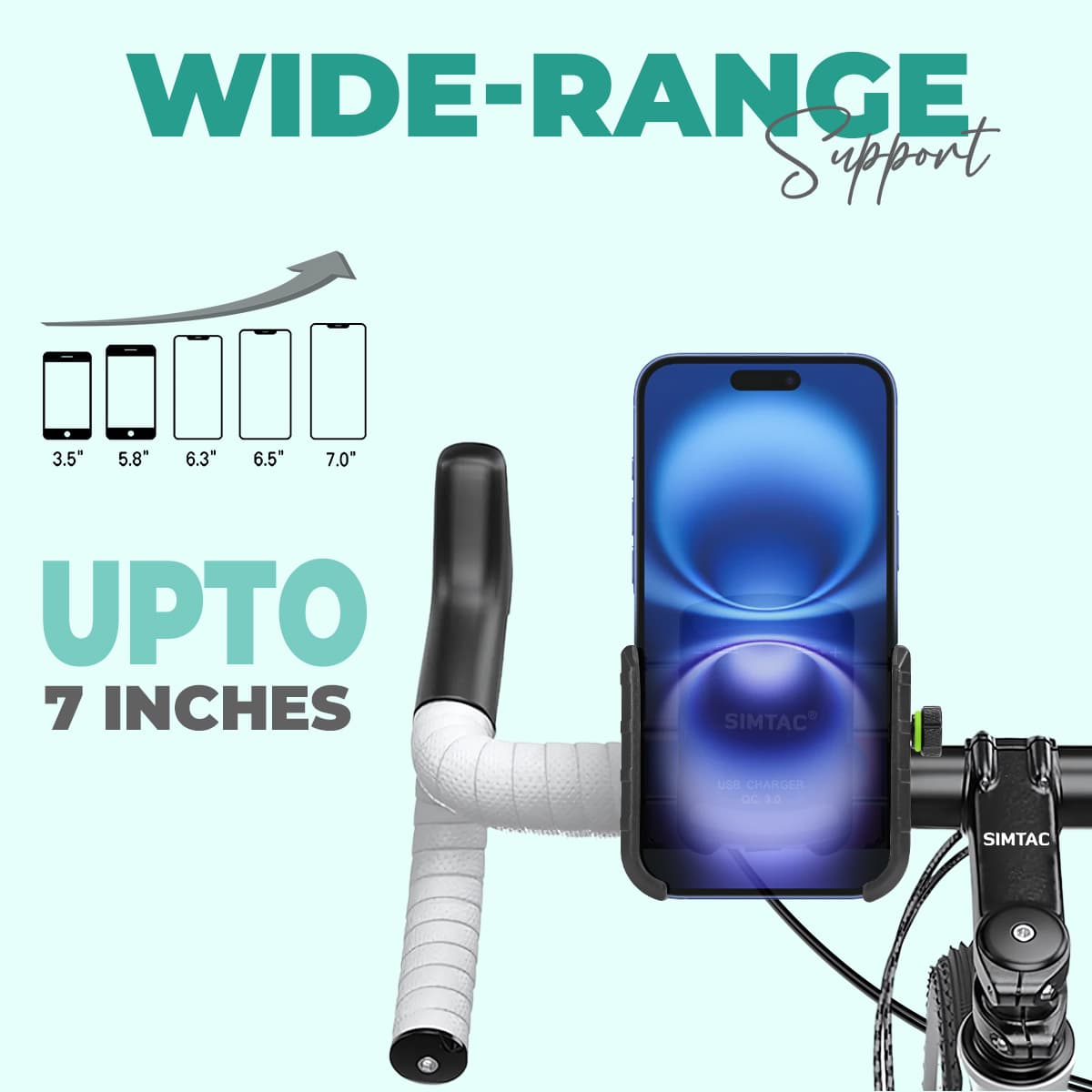 Simtac super grip with vibration damper & USB-A charger - Image 7
