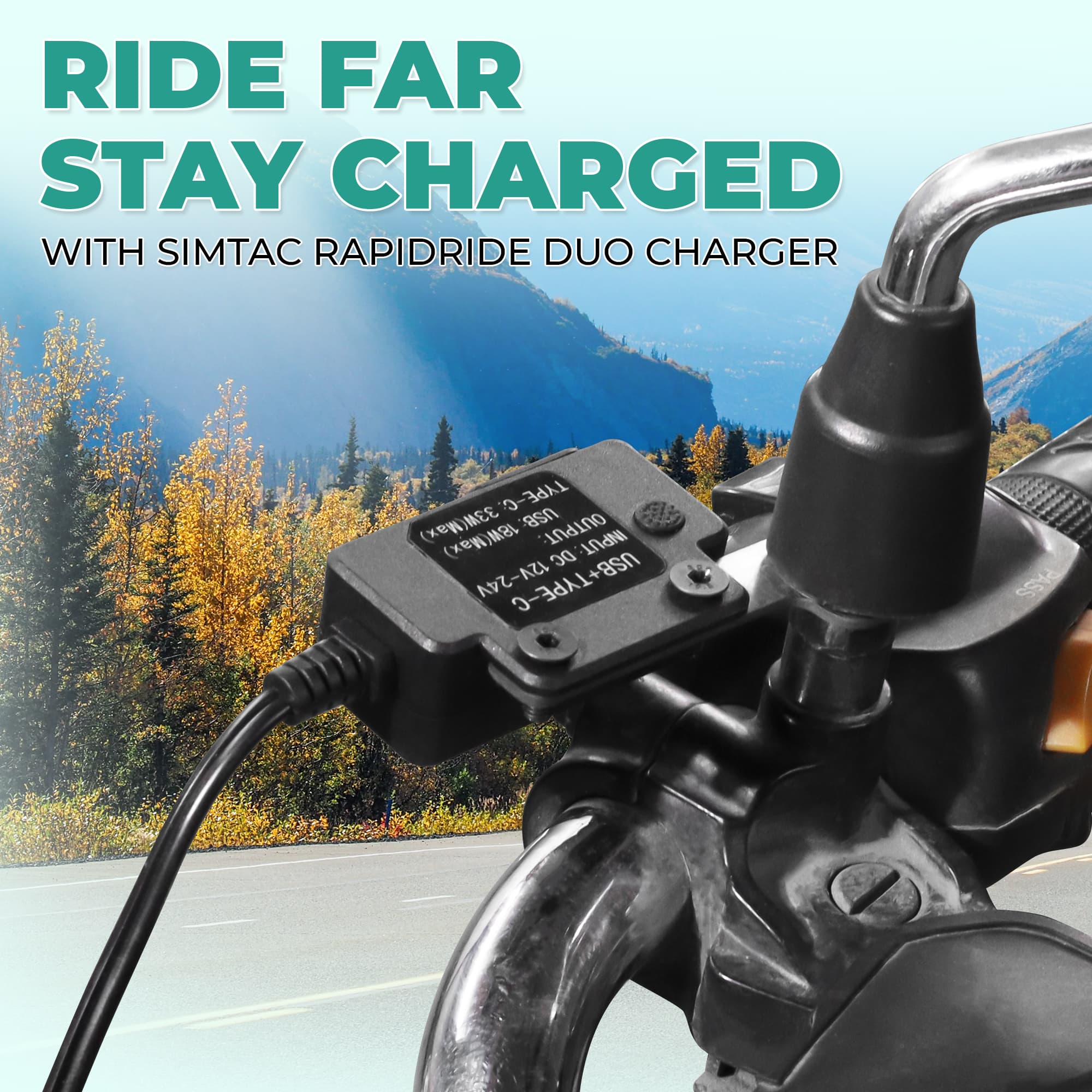 Simtac rapidride duo 51w charger with USB-A & Type-C Rated 5.00 out of 5 based on 2customer ratings ( 4 Reviews ) SKU: UAC51W-DUO - Image 7