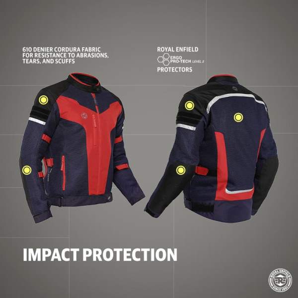 Royal Enfield Windfarer V2 Riding Jacket Blue - Image 2