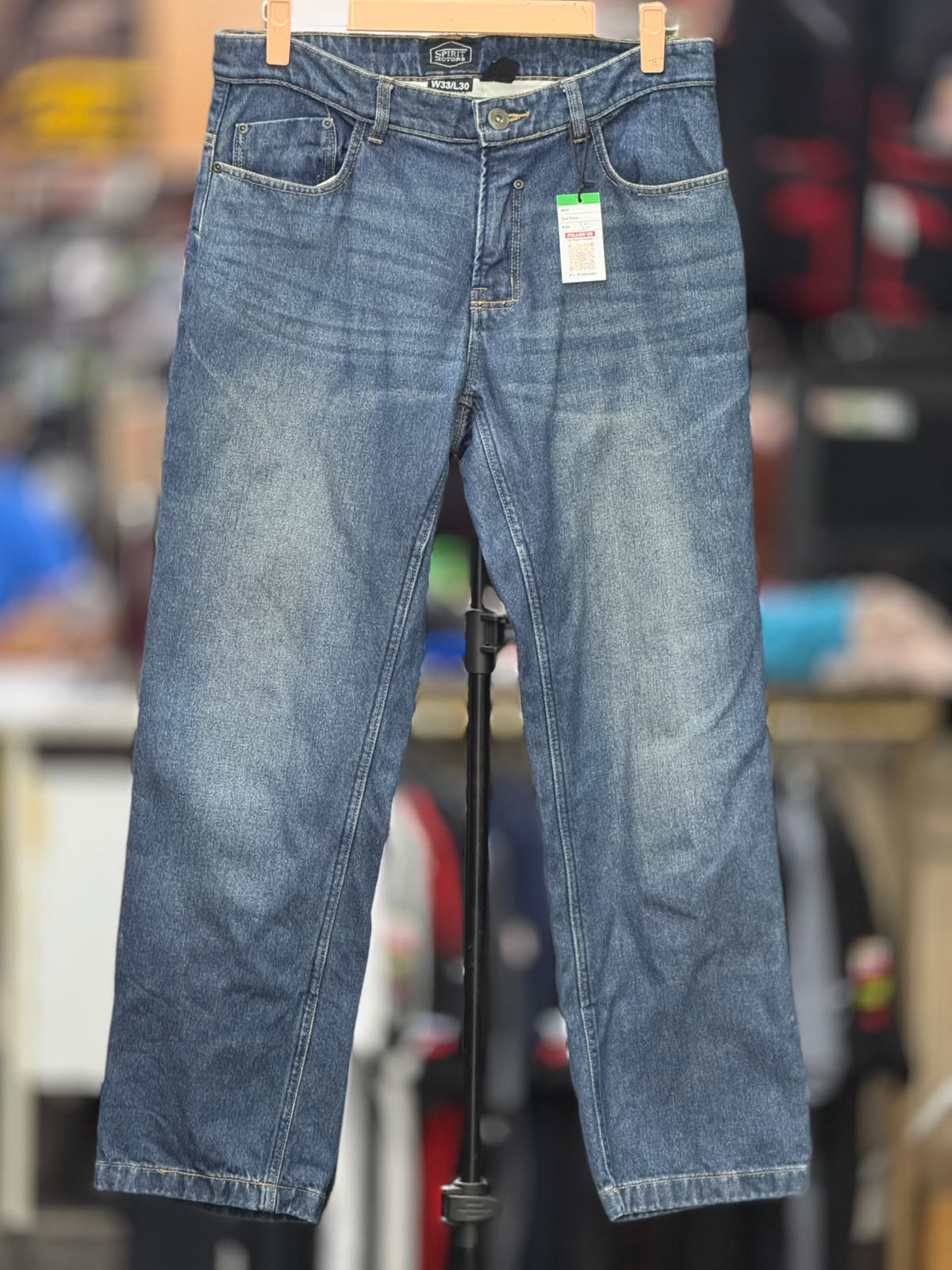 SPIRIT RIDING DENIM RIDING PANT WITH LEVEL 2 PROTECTION SIZE 32 WAIST