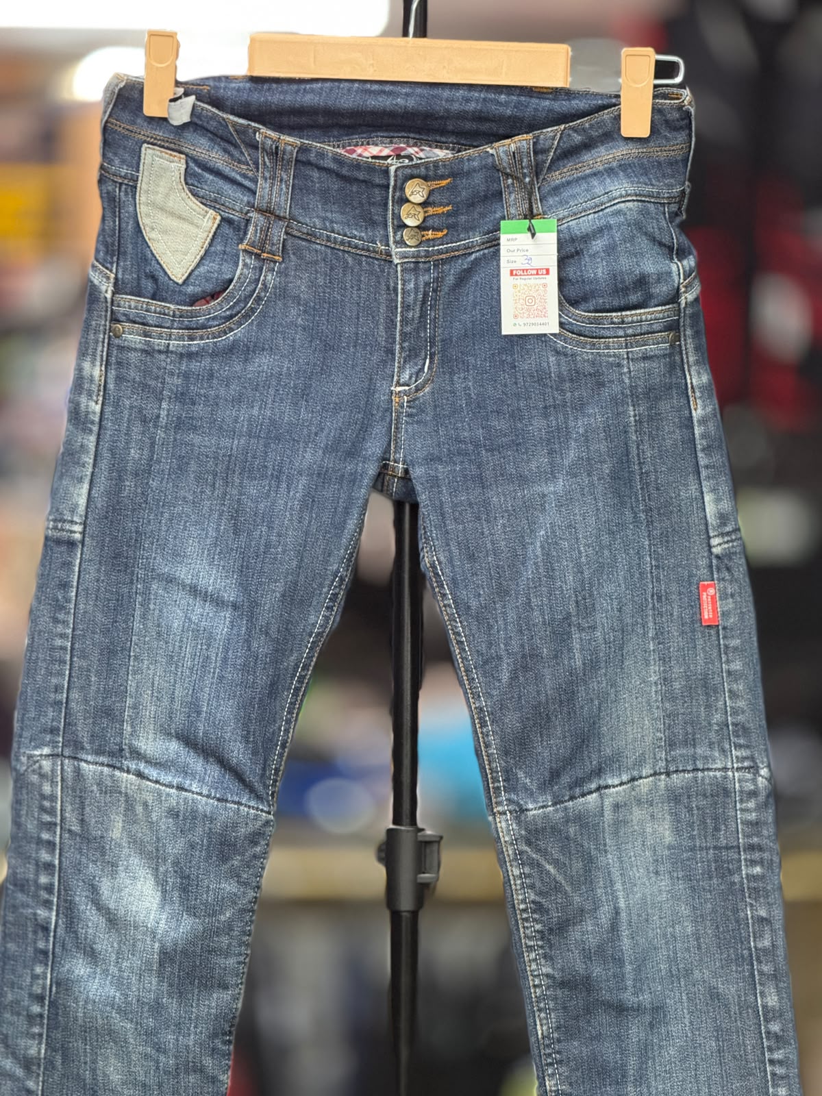 RIDING DENIM RIDING PANT WITH LEVEL 2 PROTECTION SIZE 32 WAIST - Image 2