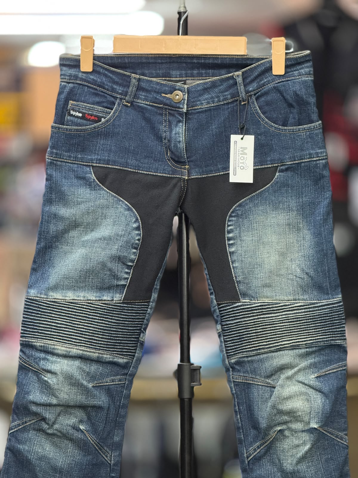 SPYKE RIDING DENIM RIDING PANT WITH LEVEL 2 PROTECTION SIZE 30 WAIST - Image 2