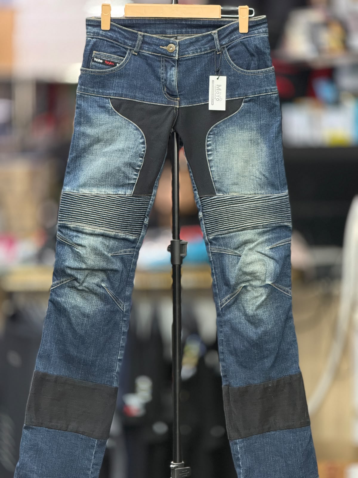 SPYKE RIDING DENIM RIDING PANT WITH LEVEL 2 PROTECTION SIZE 30 WAIST