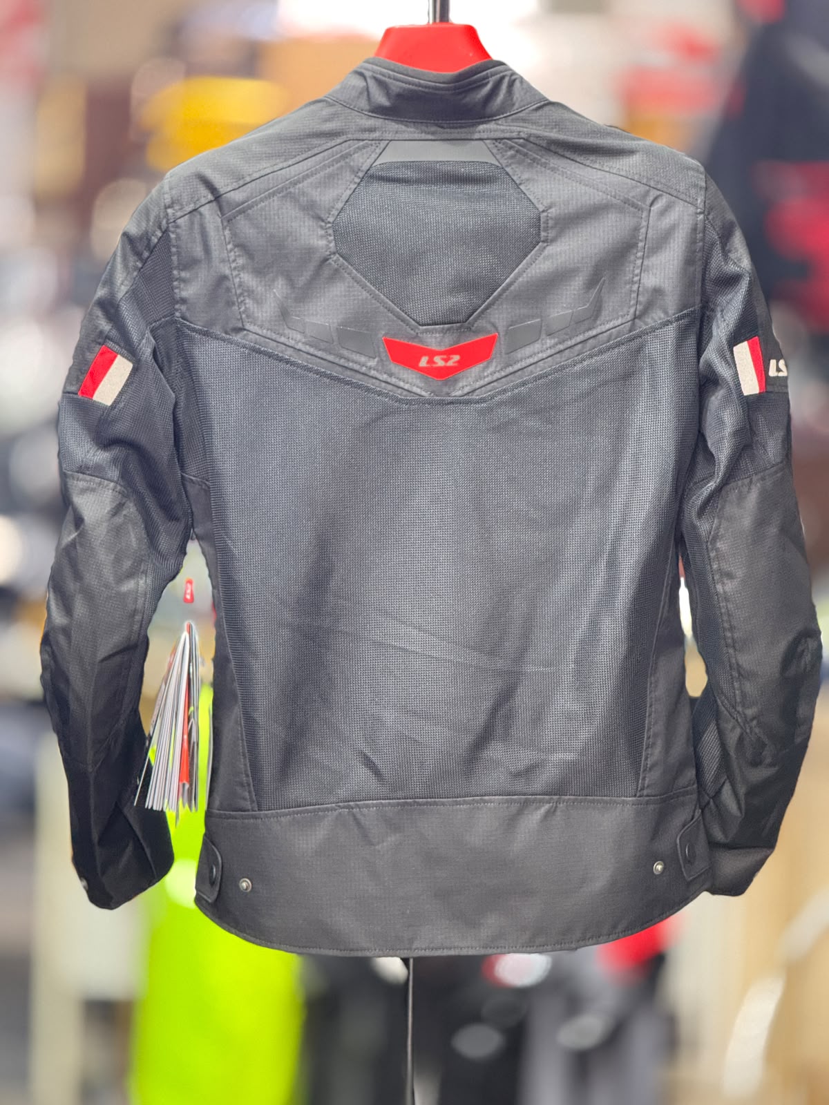 LS2 Garda Air Man Jacket Black Red - Image 7