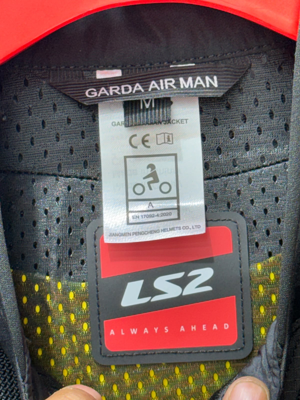 LS2 Garda Air Man Jacket Black Red - Image 5