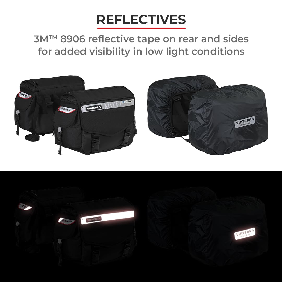 ViaTerra 100% Waterproof Leh Motorcycle Saddlebags for Straight exhausts (70 LTR) - Image 4