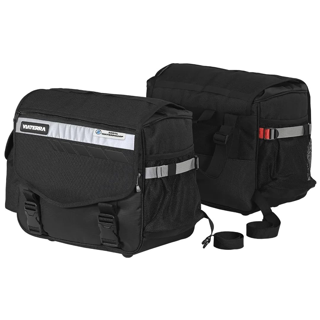 ViaTerra 100% Waterproof Leh Motorcycle Saddlebags for Straight exhausts (70 LTR) - Image 9