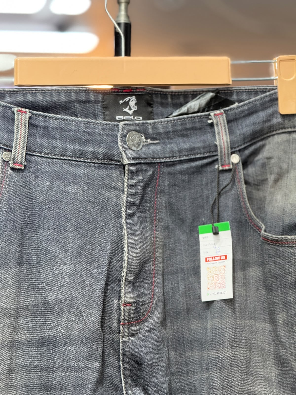 BELD DENIM RIDING PANT WITH LEVEL 2 PROTECTION SIZE 42 WAIST - Image 3