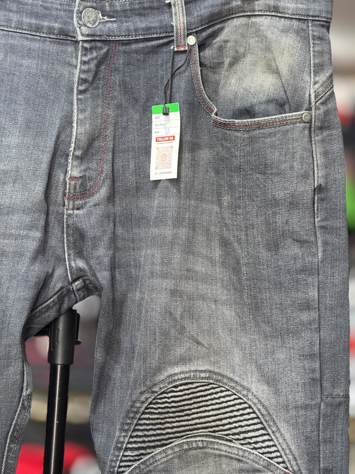 BELD DENIM RIDING PANT WITH LEVEL 2 PROTECTION SIZE 42 WAIST - Image 4