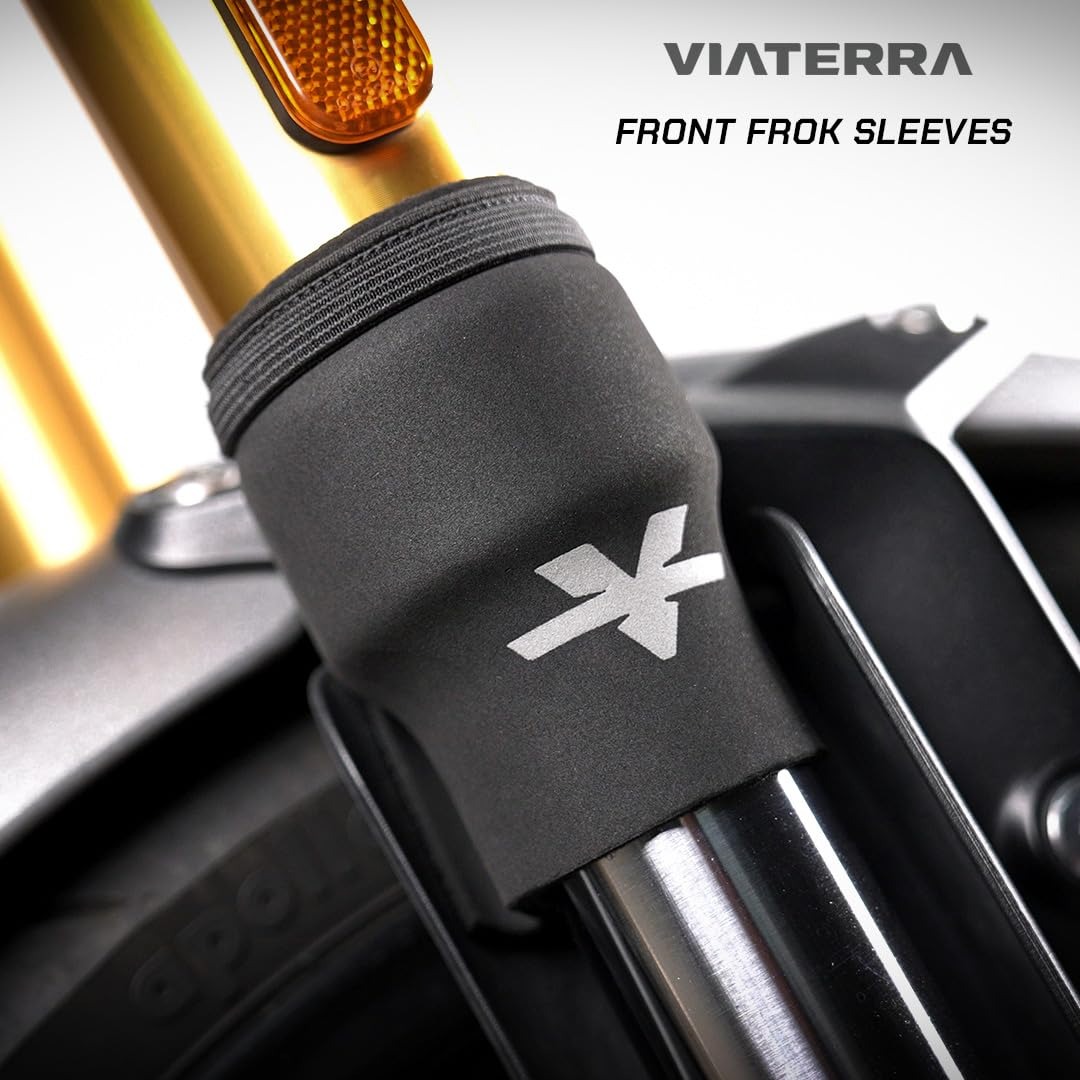 ViaTerra Universal Motorcycle Front Fork Sleeves Cover for Upside Down Forks - Image 2