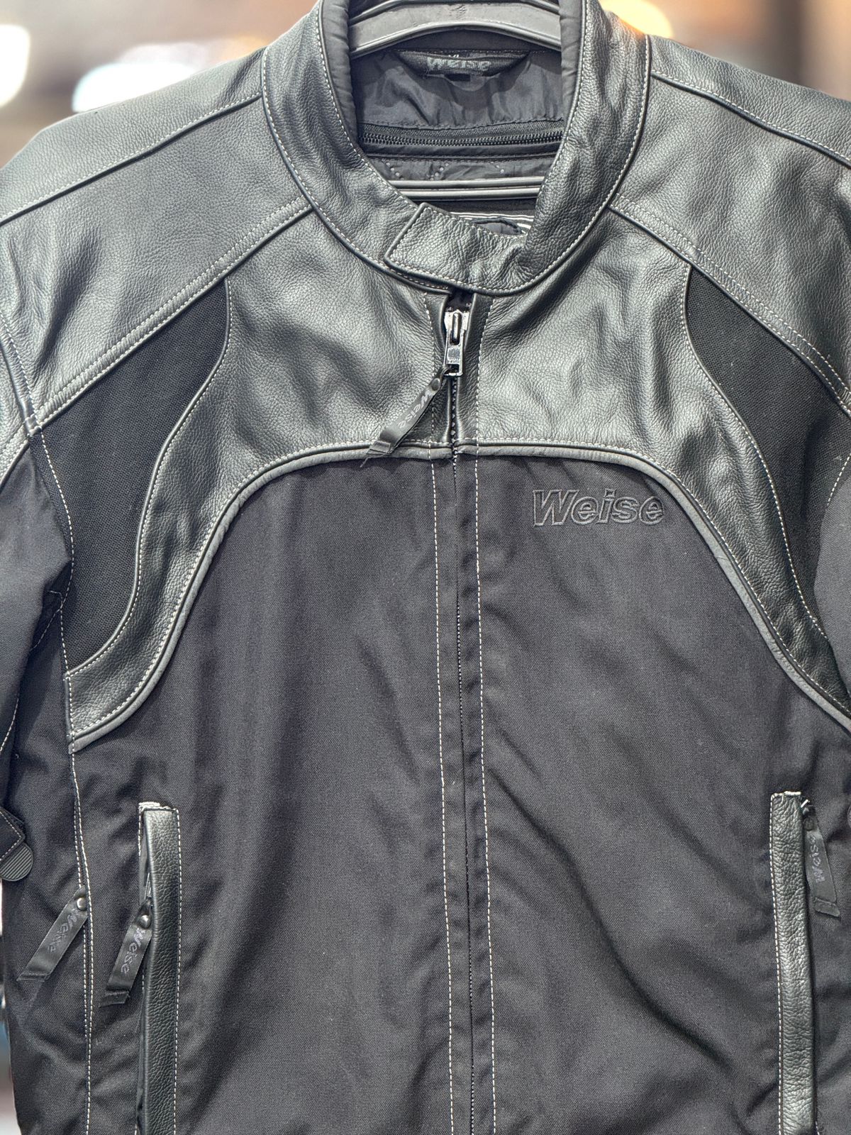 WEISE LEATHER PLUS MESH RIDING JACKET WITH LEVEL 2 PROTCTION SIZE XL 44 chest - Image 2