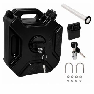 Universal 5 Liter Fuel Jerry Can With Lock and Cap For Motorcycle (black)