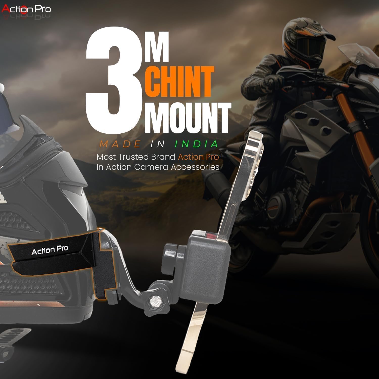 Action Pro Helmet Chin Mount Strap Compatible with GoPro - Image 4