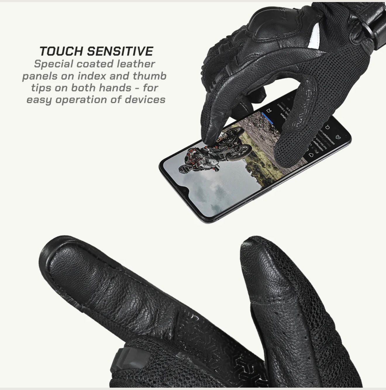 VIATERRA HOLESHOT – SHORT MOTORCYCLE RIDING GLOVES FOR MEN - Image 3