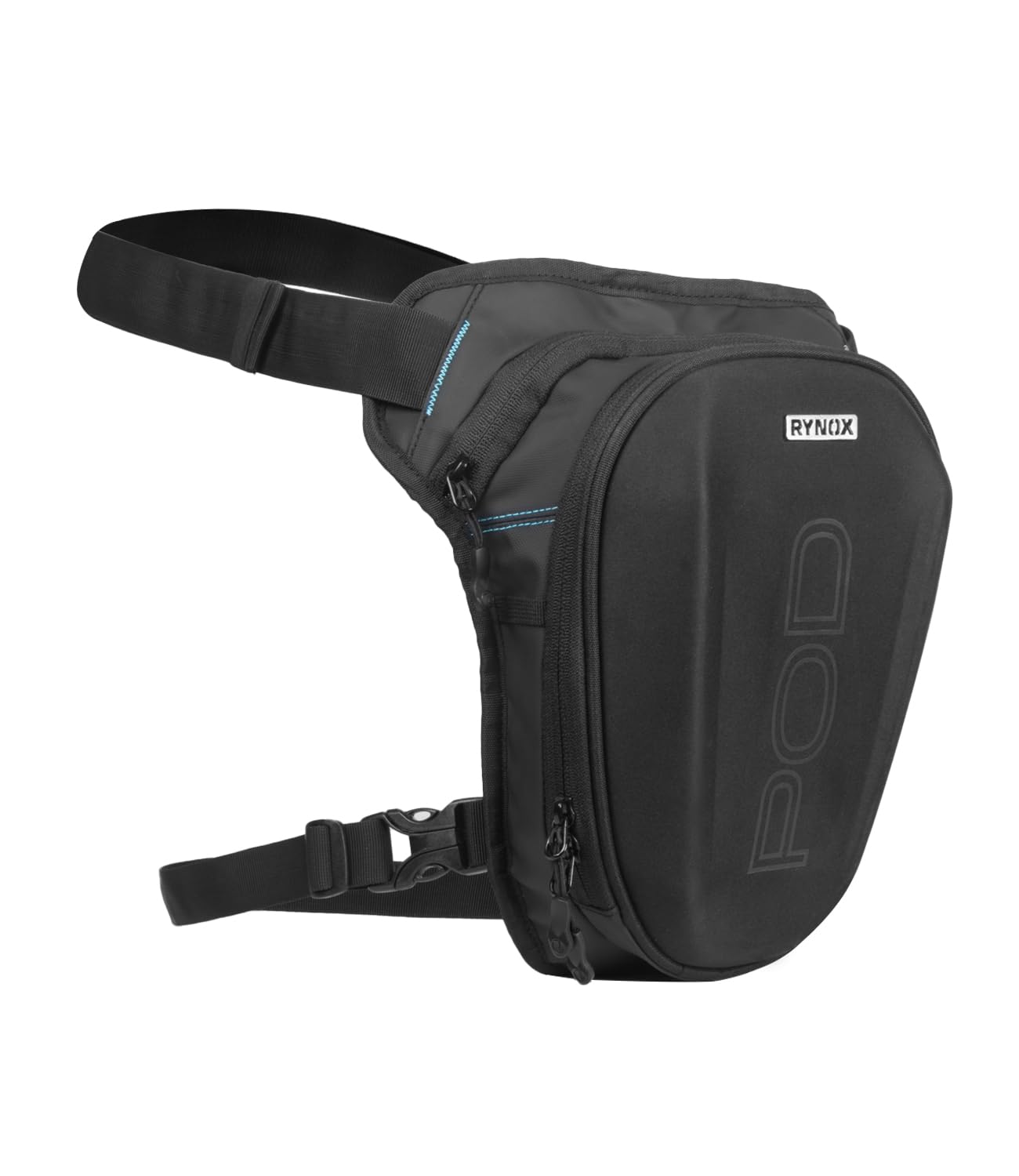 Rynox POD Thigh Bag 5L | Durable Polyester Fabric | Retro- Reflective Trims | Genuine YKK Zippers