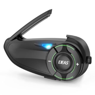 SolaMr Q8 Motorcycle Helmet Bluetooth Headset, 230hours Standby, 6 Riders Mesh Communication Systems with Audio Multitasking, Music Sharing, Noise Cancellation, FM Radio, Loud Interphone -2 Pack