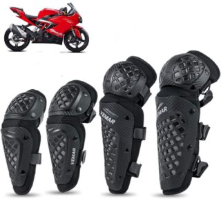 Auto Pearl Motorcycle Knee Pads and Elbow Pads Protective Set for Riding, Cycling and Multi Sports Safety Protection compatible