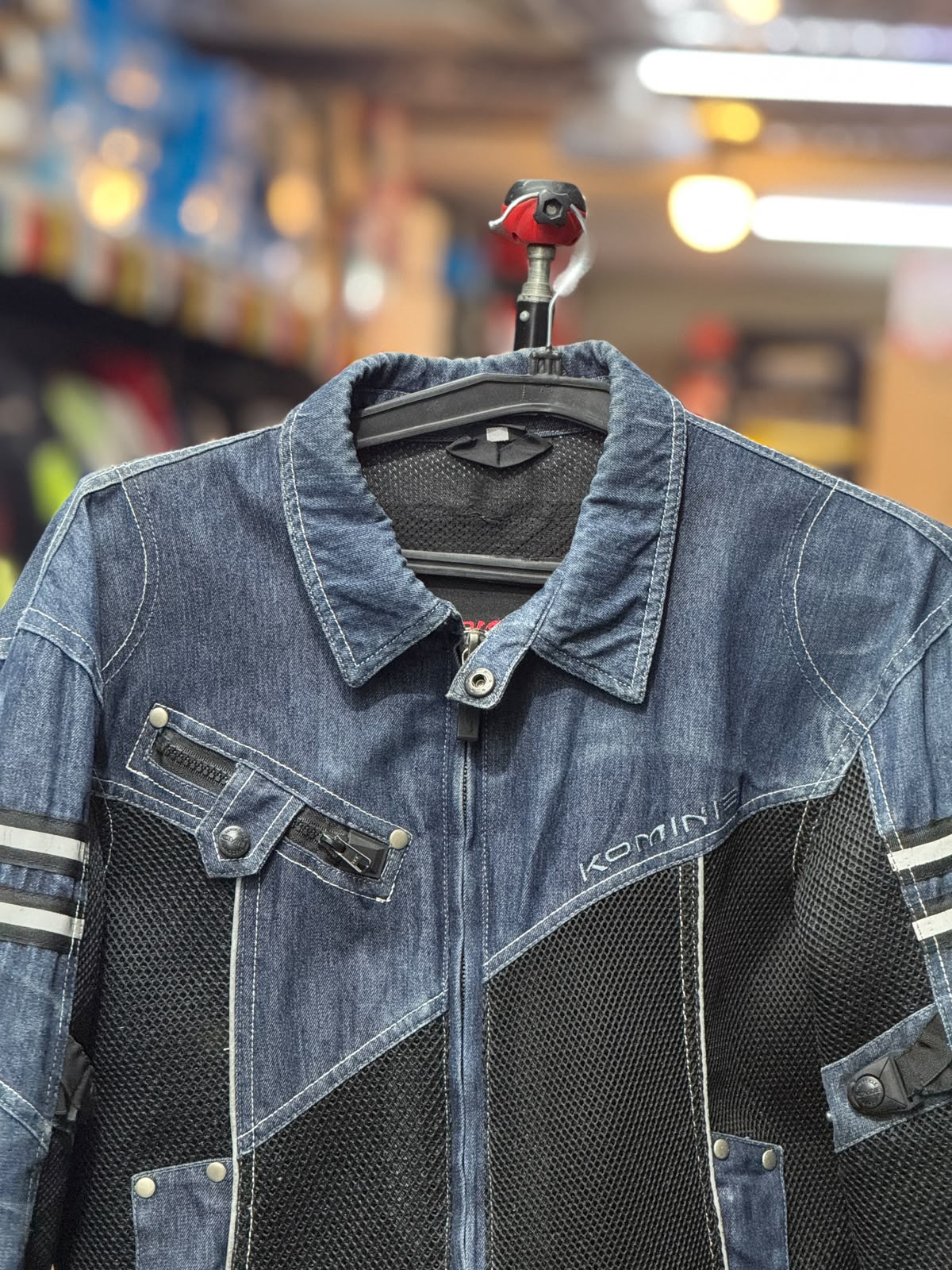 KOMINE DENIM RIDING JACKET WITH LEVEL 2 PROTECTION SIZE M 40 CHEST - Image 2