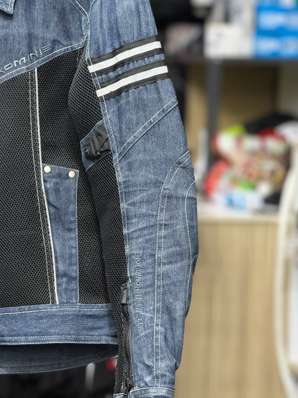 KOMINE DENIM RIDING JACKET WITH LEVEL 2 PROTECTION SIZE M 40 CHEST - Image 4