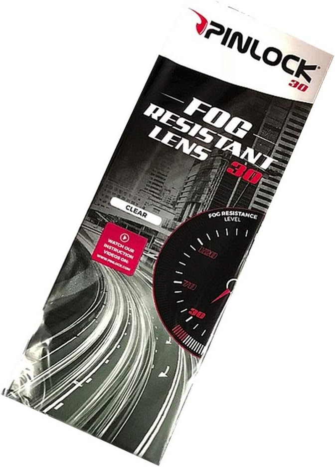 Pinlock 30 Clear Anti-Fog Motorcycle Helmet Visor Lens, Compatible with Axor Apex & SMK Typhoon Stellar Helmets