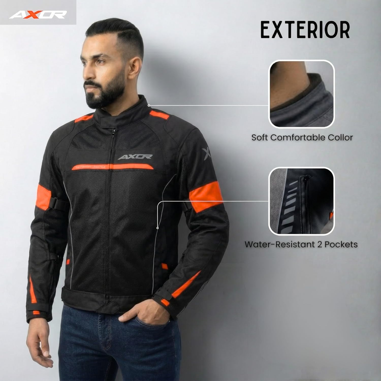 Axor Cruise 2 Jacket Black Orange - Image 5