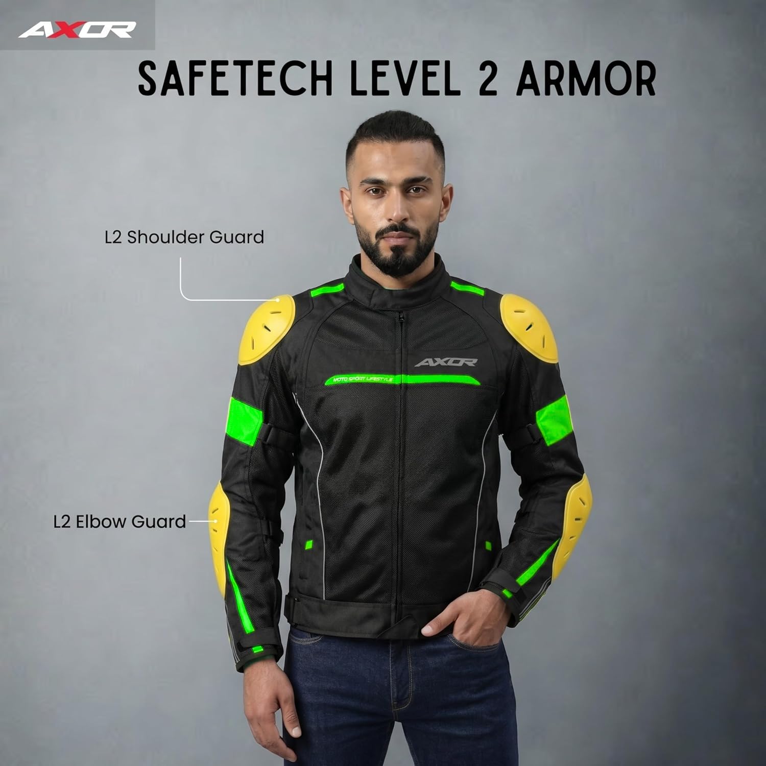 Axor Cruise 2 Jacket Black Neon Yellow - Image 6